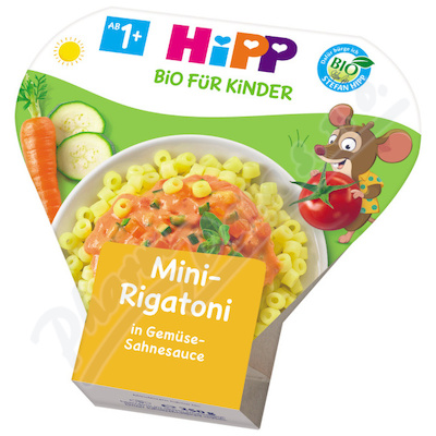 HiPP TĚSTOVINY BIO Mini-Rigatoni se zeleninou 250g