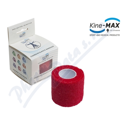 Kine-MAX Cohesive elast.samofix 2.5cmx4.5m červené