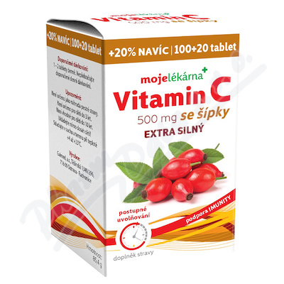 Vitamín C 500 mg se šípky tbl.100+20 Moje lékárna