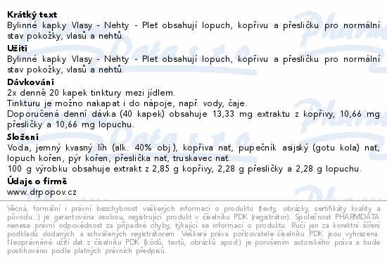 Dr.Popov Kapky bylinné Vlasy-Nehty-Pleť 50ml